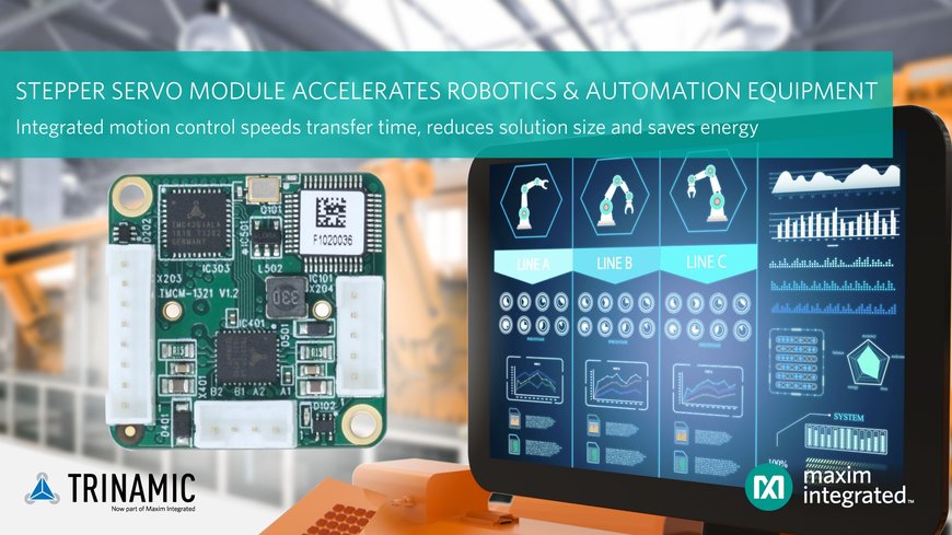 Servo-Controller/Treiber-Modul von Trinamic beschleunigt Robotik- und Automatisierungsanlagen und senkt die Verlustleistung um 75 Prozent